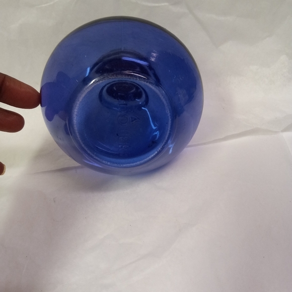 VINTAGE REDOLERE Cobalt Blue Decanter with Frog Figurine Stopper Collectible - Picture 6 of 8